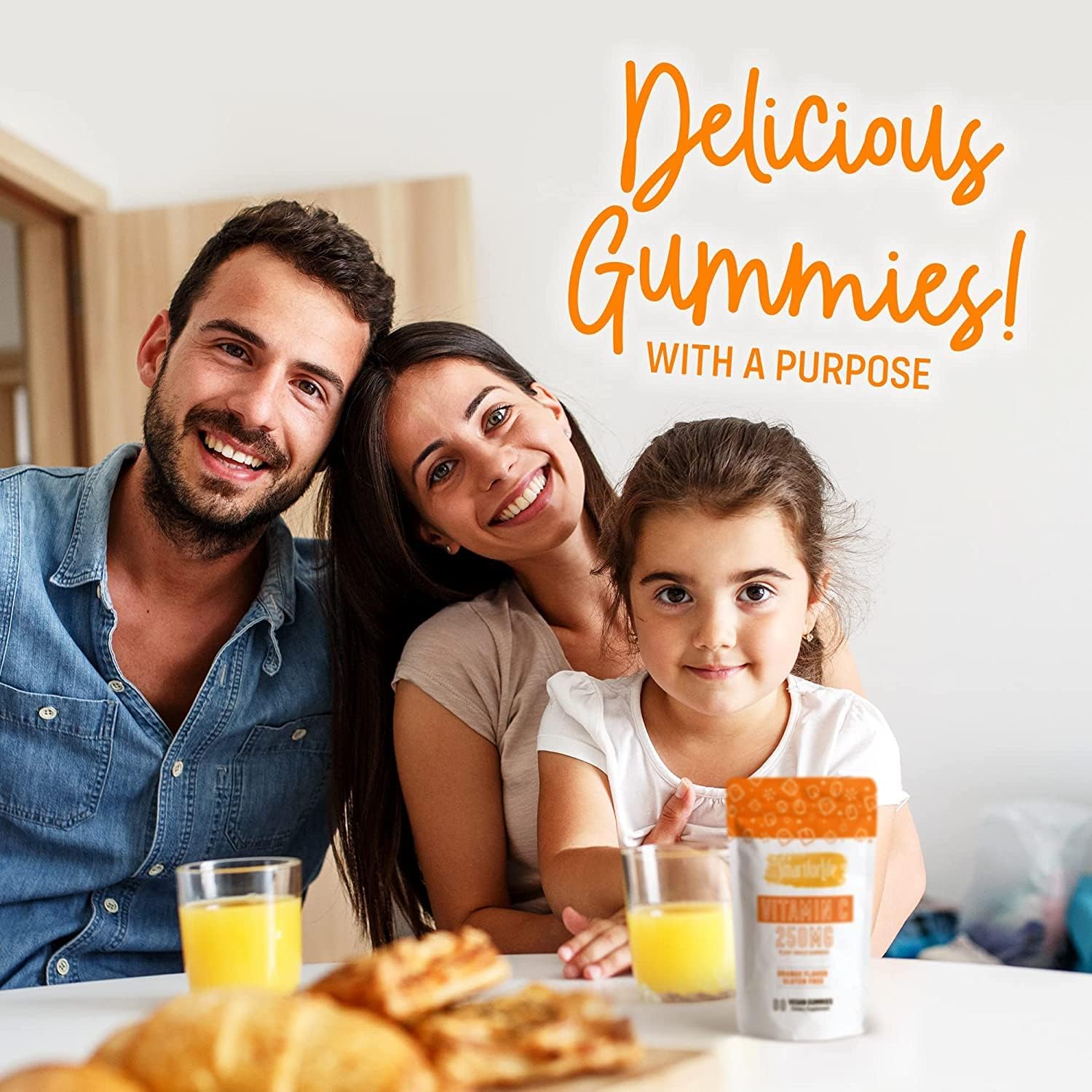 Smart for Life Gominolas de Vitamina C (250mg) - 30 uds - Veganas, Sabor Naranja Natural
