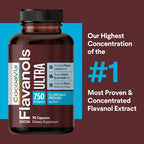 CocoaVia Ultra 750mg Flavonoles de Cacao – Apoyo para el Corazón y el Cerebro, Vegano, Sin Gluten, 30 Días