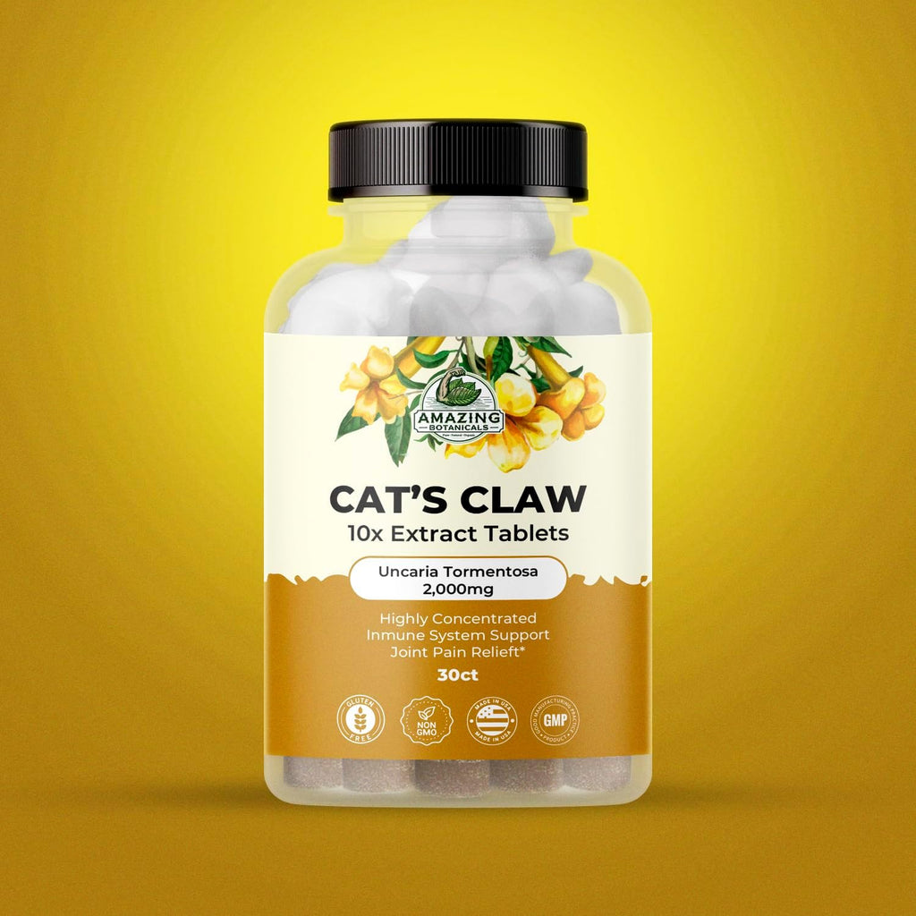 Amazing Botanicals Uña de Gato Orgánica - Extracto 10x 2000mg, 30 Comprimidos