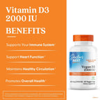 Doctor's Best Vegan Vitamin D3 2500 IU - 60 Vegetable Capsules