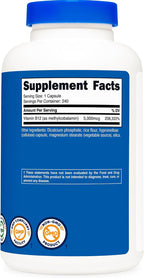 Vitamina B12 (Metilcobalamina) 5000mcg, 240 Cápsulas - Nutricost