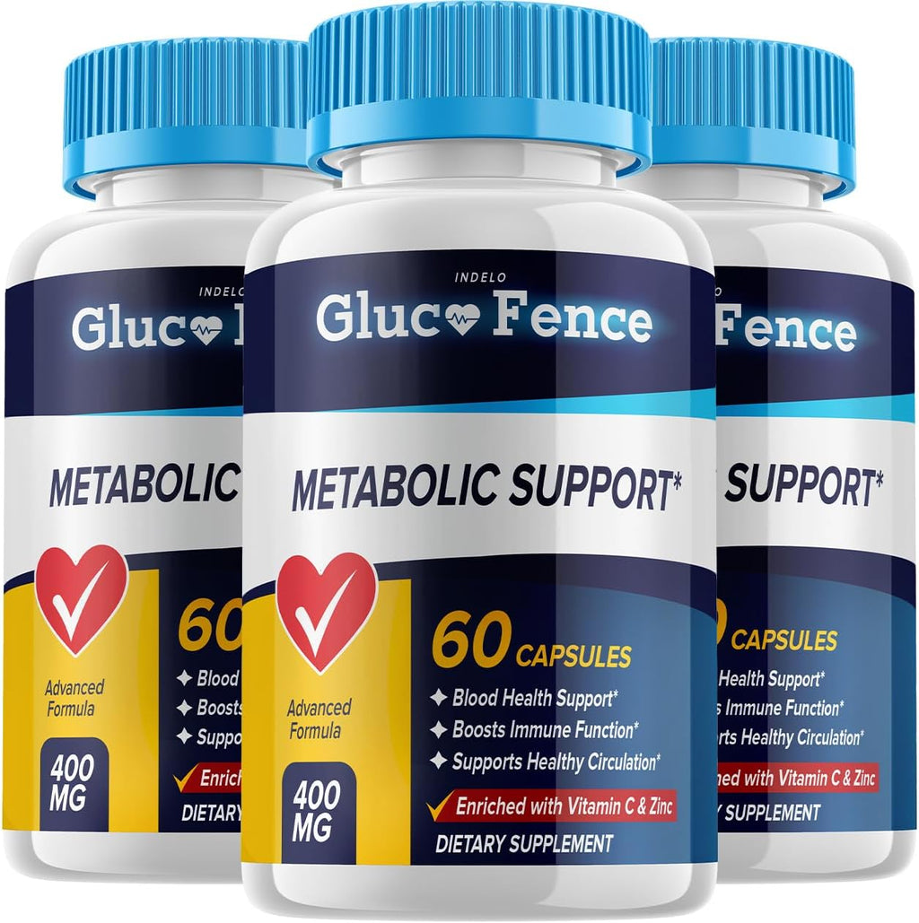 Gluco Fence Advanced Formula – Cápsulas de Apoyo Metabólico (3 Paquetes, 180 Cápsulas)