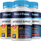 Gluco Fence Advanced Formula – Cápsulas de Apoyo Metabólico (3 Paquetes, 180 Cápsulas)