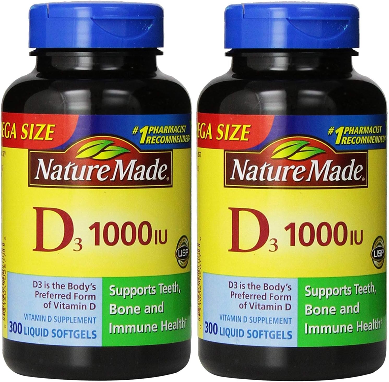 Nature Made® Vitamina D3 1000 IU, 600 Softgels