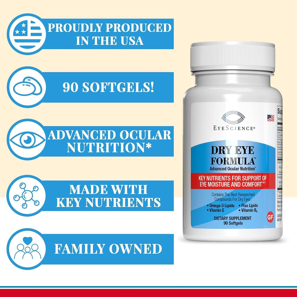 EyeScience Dry Eye Formula - 90 Softgels (2-Pack)