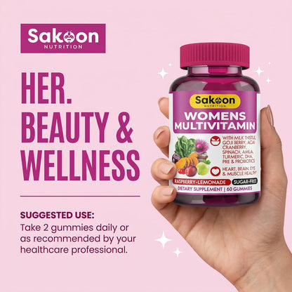 Sakoon nutrition Gominolas Multivitamínicas para Mujeres con Probióticos y Prebióticos - Apoyo Diario Completo, Salud Inmune – Image 3