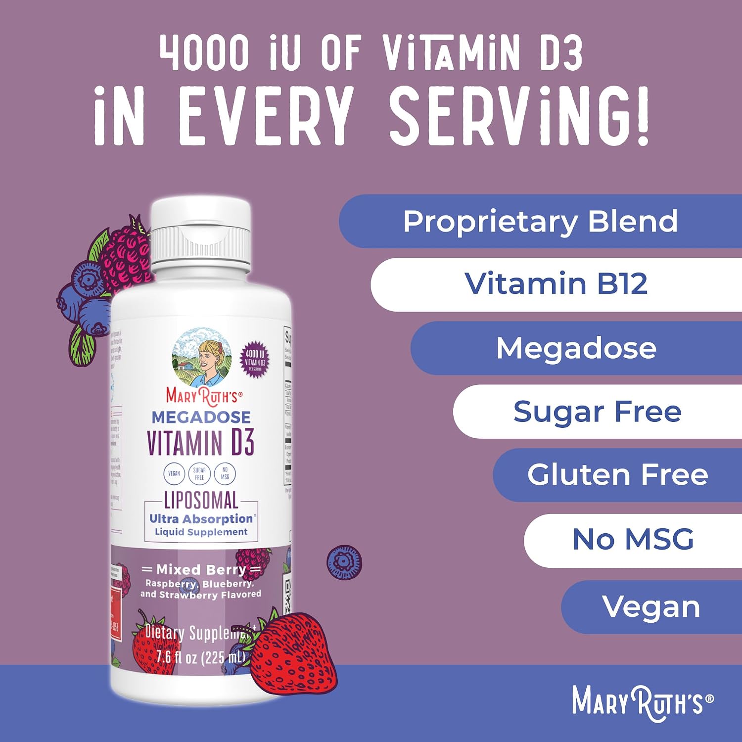 Megadose Vitamina D3 Liposomal 4000 UI - MaryRuth's