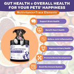 NATURE TARGET Probióticos para Perros, 6B UFC, Liofilizados, con Prebióticos y Enzimas, Omega 3, 120 Masticables