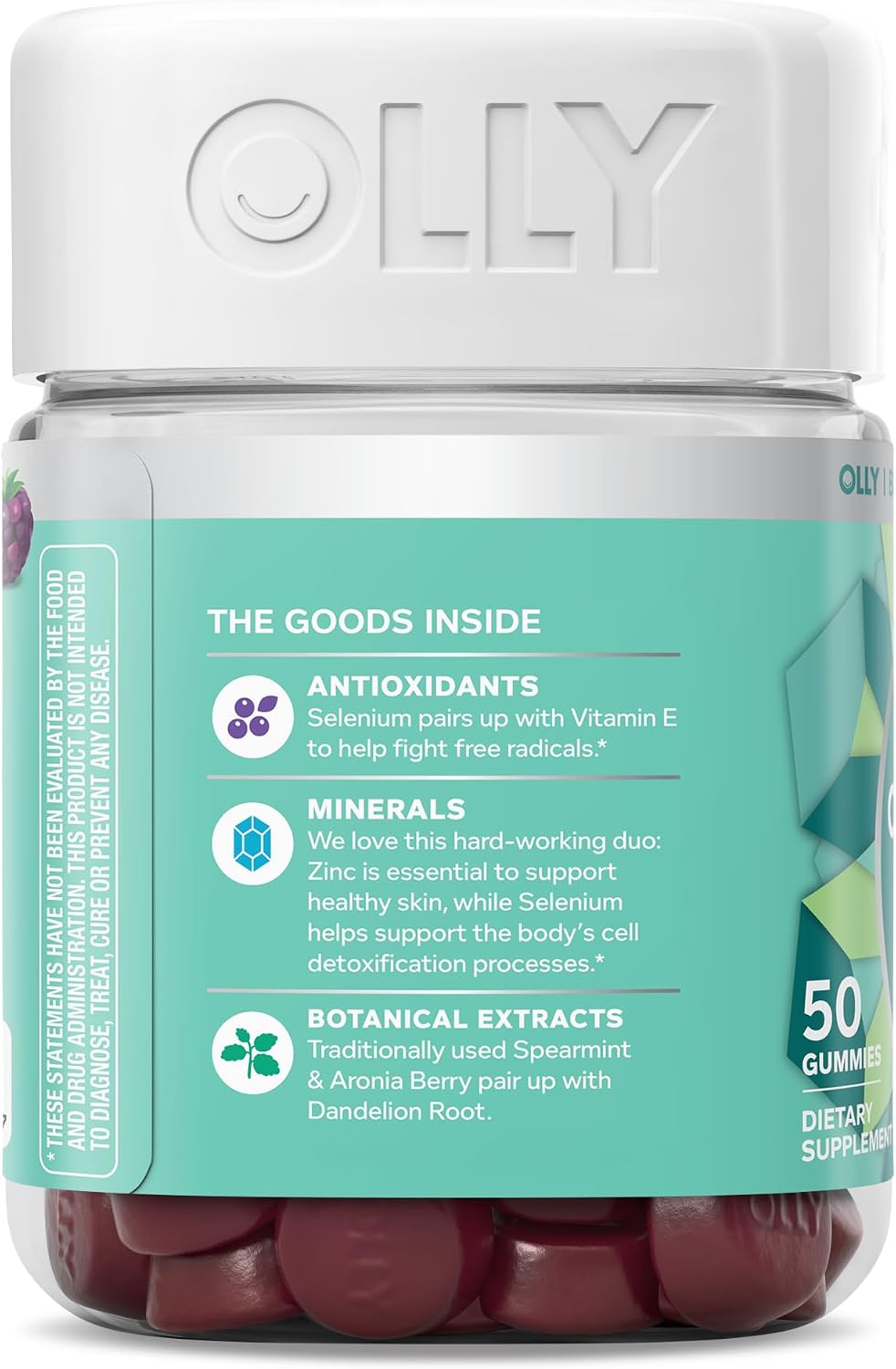 OLLY Piel Radiante Gomitas - 50 Gomitas - Vitaminas A, E y Zinc