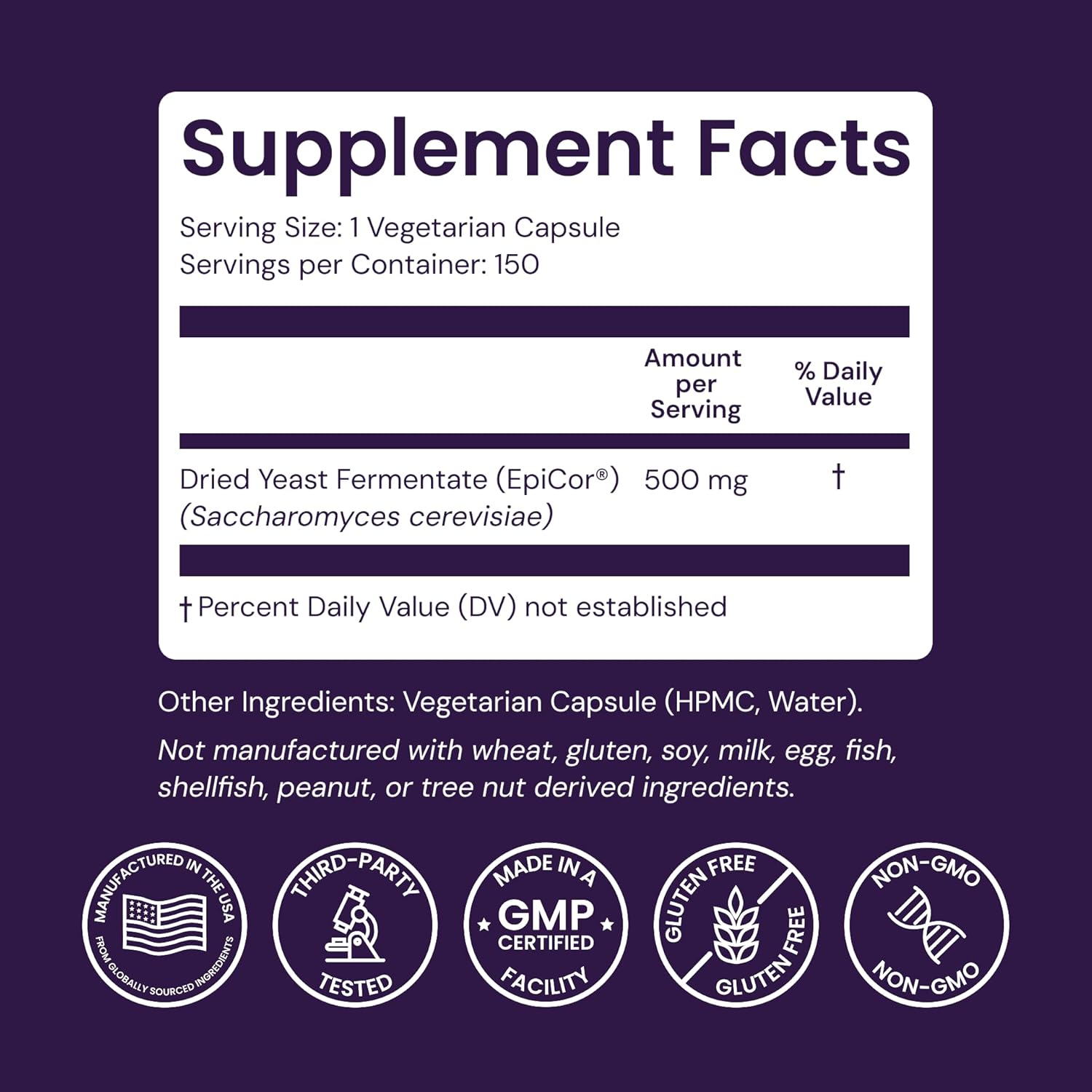 Healthy Origins EpiCor 500 mg, 150 Cápsulas Vegetales