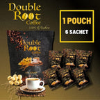 Double Root Coffee Arabica Cafe Energy Support - 3 Paquetes (6 Sobres/Paquete)