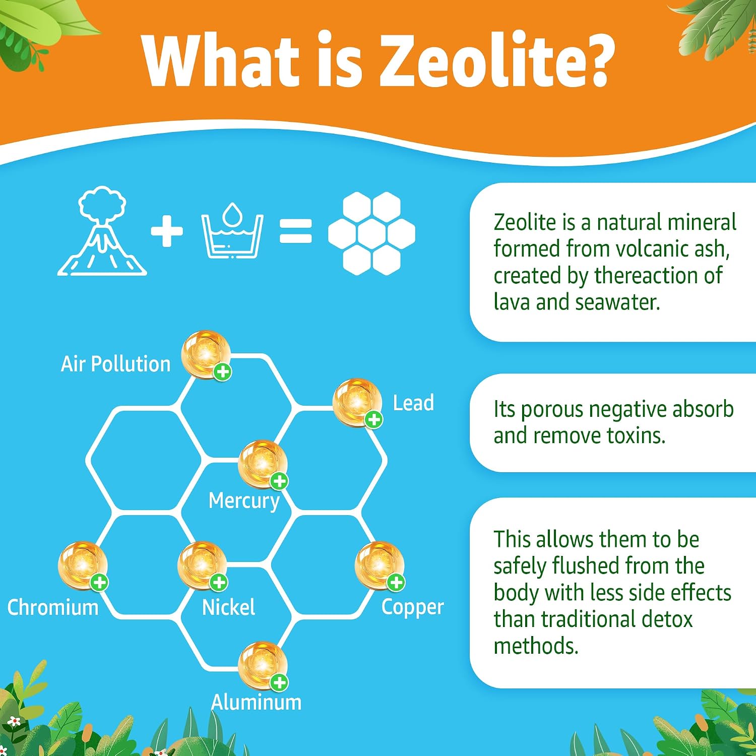 Gominolas de Zeolita para Niños y Adultos - Detox Suave, Sin Azúcar, Vegano, 60 uds.