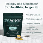 Complemento Alimenticio en Polvo para Perros Adultos – Longevidad Diaria – 46 Ingredientes para Salud Intestinal, Inmune y Cognitiva – 30 Dosis