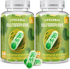 800 MG Sulforafano Liposomal, Sistema de Doble Liberación para Máxima Absorción y Potencia, Extracto de Brócoli de Espectro Completo, Antioxidante y Apoyo Hepático, 120 Cápsulas Blandas