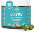 Akasha Superfoods Sea Moss Gummies con Irish Sea Moss, Perla en Polvo, Vitamina E, Aloe Vera y Vitamina C Liposomal, 60 Gominolas