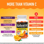 Airborne Vitamin C 750 mg Gummies de Naranja, 126 Gominolas (3 Envases)