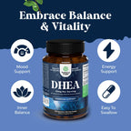 DHEA 25 mg - 120 Cápsulas - Suplemento de Dehidroepiandrosterona para Hombres y Mujeres