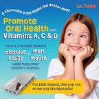 YUM-V'S - Multivitamínico infantil ositos de chocolate masticables - 60 unidades (paquete de 2)