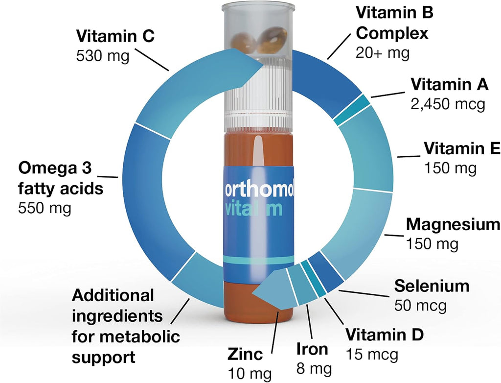 Orthomol Vital M Multivitamínico para Hombres, 30 Sobres