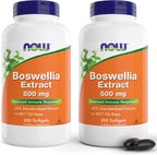 Now Boswellia Extract 500 mg, 200 Cápsulas (Pack de 2) - Extracto Estandarizado