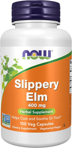 Now Foods Olmo Resbaladizo 400mg, Cápsulas, 100 Unidades (Pack de 2)