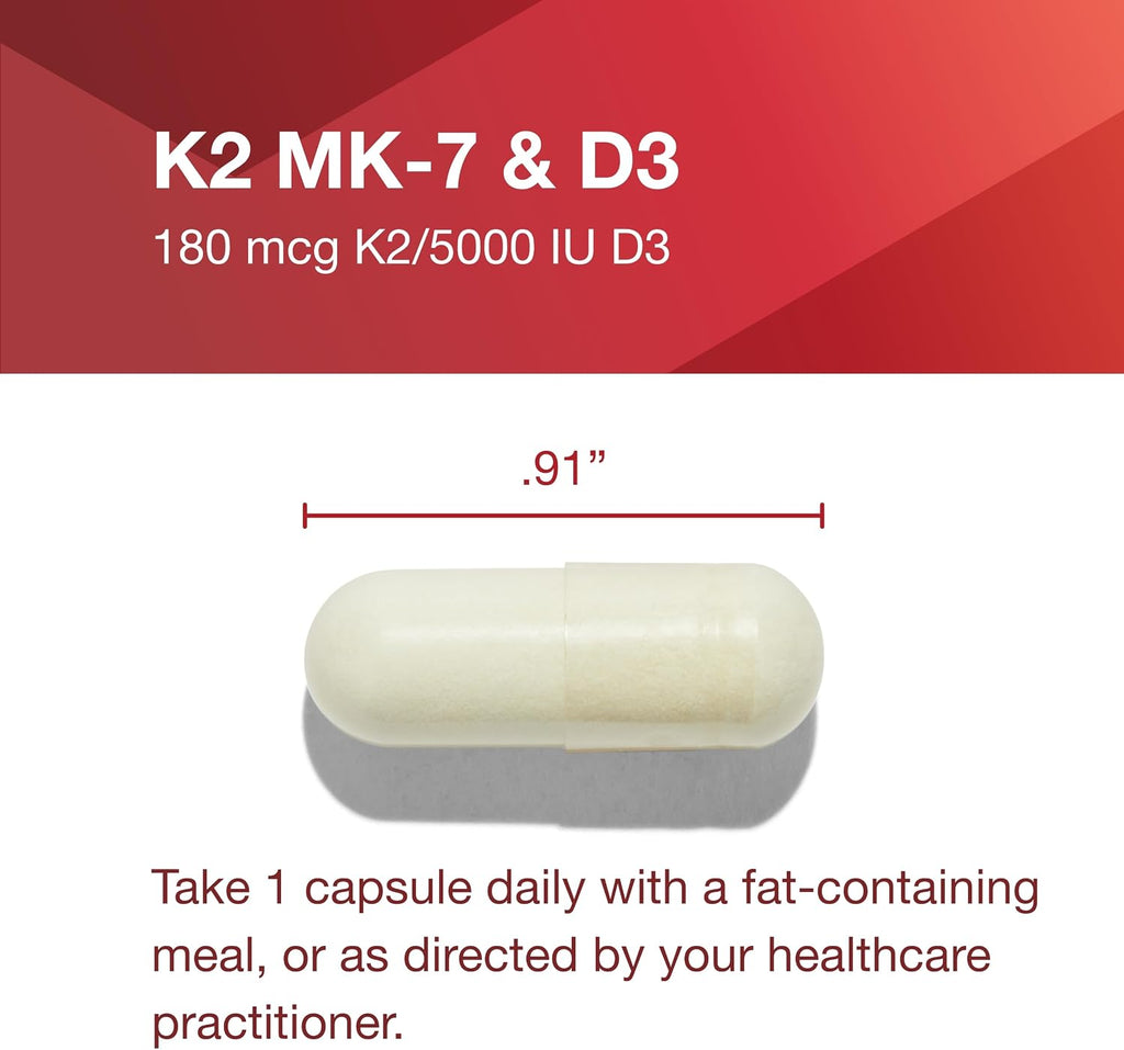 PROTOCOL FOR LIFE BALANCE Vitamina D3 5000 UI con K2 MK-7 180 mcg - 60 Cápsulas Veganas
