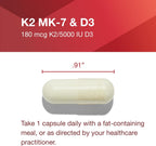 PROTOCOL FOR LIFE BALANCE Vitamina D3 5000 UI con K2 MK-7 180 mcg - 60 Cápsulas Veganas