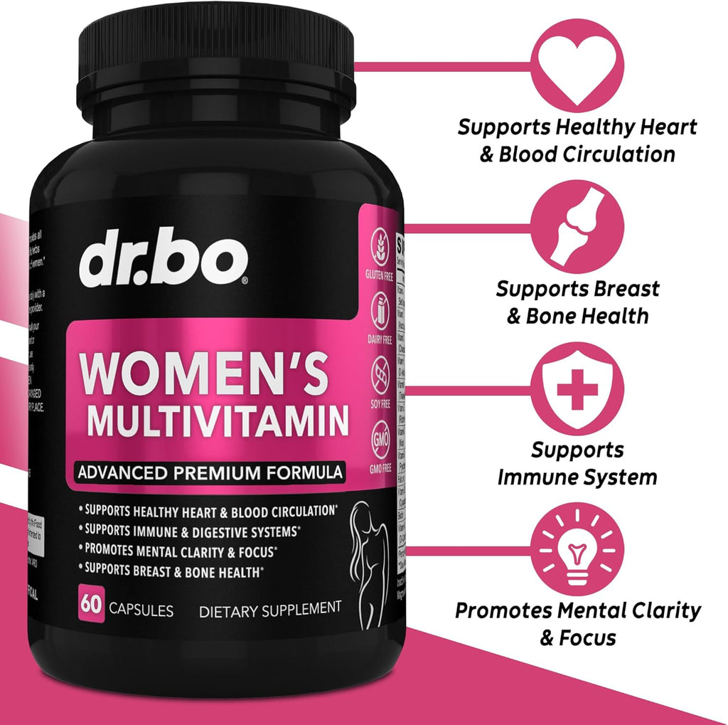 Multivitamínico para Mujeres - Complejo Natural con Magnesio y Zinc - Sin Hierro ni Soja