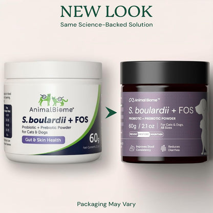 Animal Biome Probióticos para Perros y Gatos, Gut Rescue, S. Boulardii + FOS en Polvo 30g | 50 Dosis – Image 2
