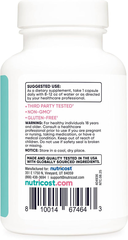 Nutricost Biotina 10.000mcg con Folato y – Biotina (D-biotina): 10.000 mcg (20.000% del valor de referencia). La – Image 4
