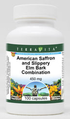 Combinación de azafrán americano y corteza de olmo resbaladizo 450 mg, 100 cápsulas