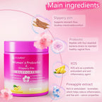Her Juicy Feminine Probiotics Gummies, Salud Femenina - Apoya el Equilibrio del pH, con Olmo Resbaladizo, Prebióticos y Mezcla de Lactobacillus, Sabor a Piña - 60 Gominolas
