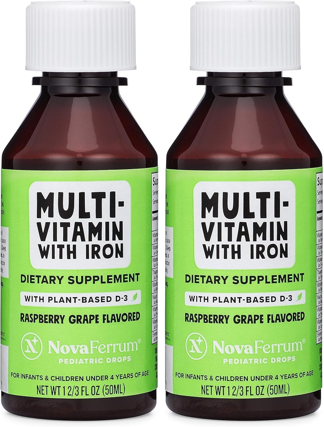 NovaFerrum MMM Multivitamin for Kids, Infants, and Toddlers - Orange Flavor - 50 mL