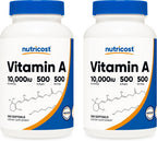 Nutricost Vitamina A 10.000 UI, 500 Cápsulas Blandas