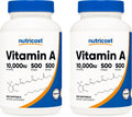Nutricost Vitamina A 10.000 UI, 500 Cápsulas Blandas (2 Botellas)