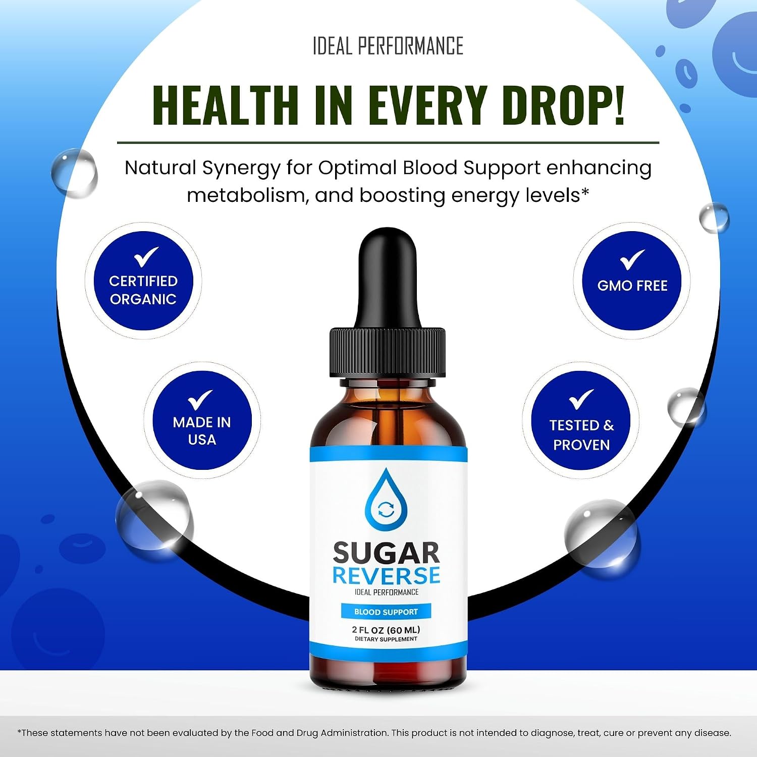 Sugar Reverse Drops - Suplemento Líquido de Vitaminas (3 Envases)