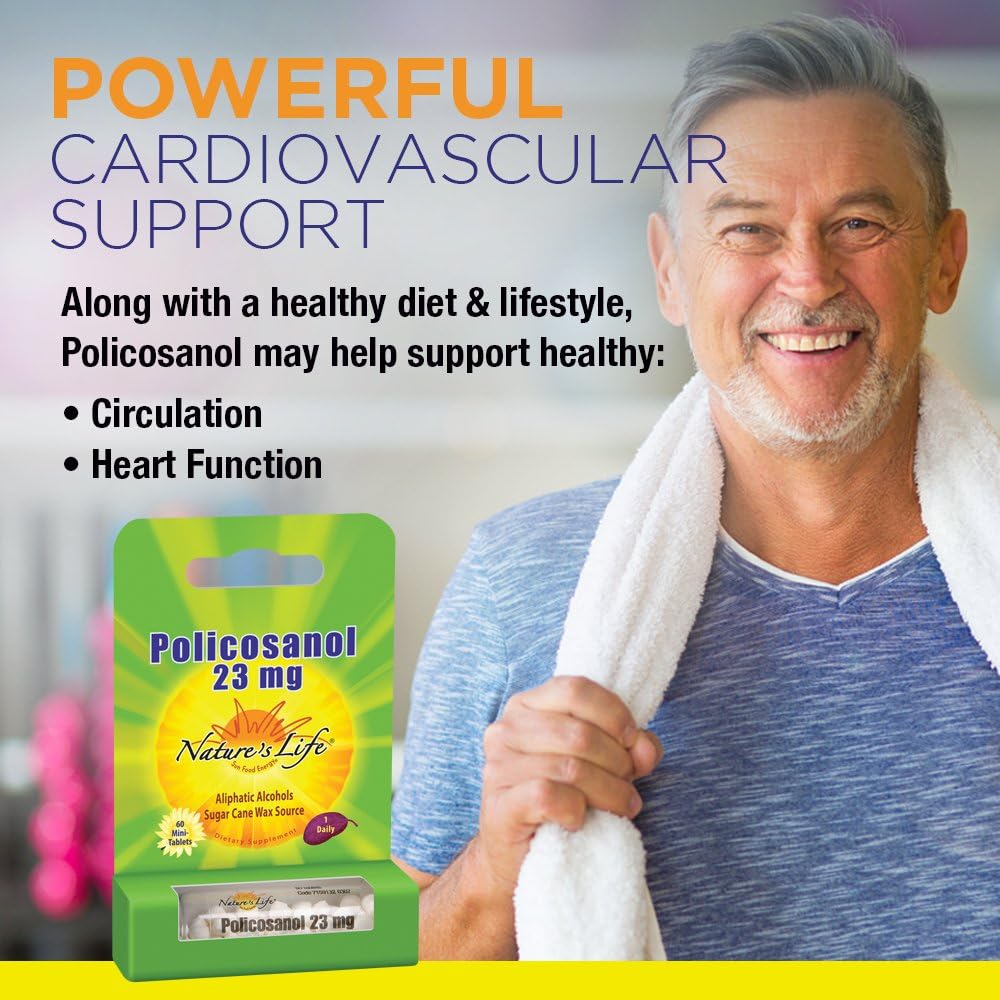 Nature's Life Policosanol 23 mg - 60 Cápsulas