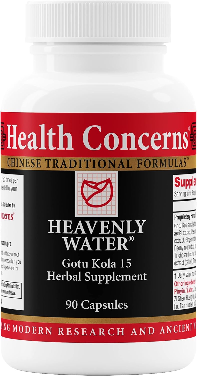 Health Concerns Heavenly Water – Complemento Herbal para el Ciclo Menstrual y Equilibrio Hormonal – 90 Cápsulas