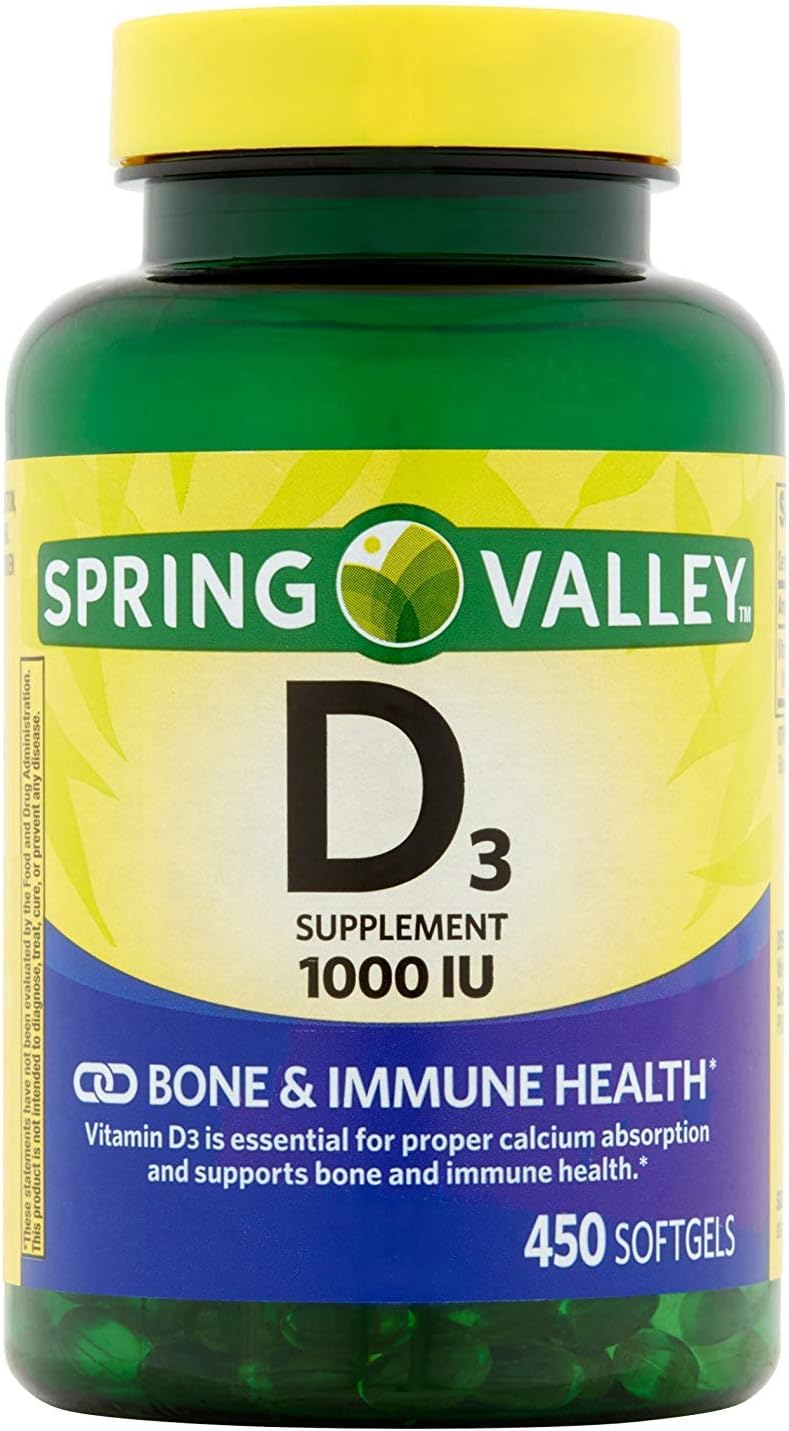 Vitamina D3 1000 UI, 450 Cápsulas Blandas