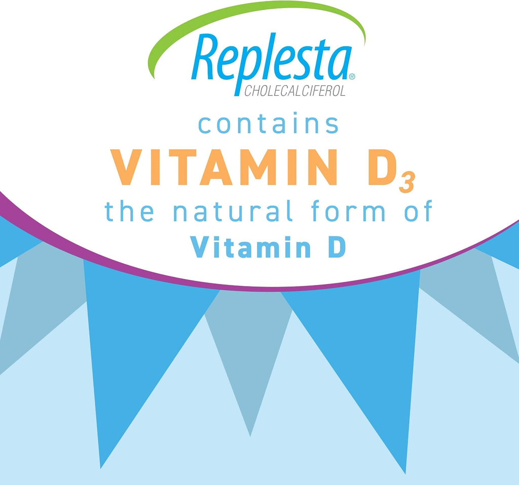 Replesta NX Vitamina D3 14.000 UI Comprimidos Masticables Sabor Naranja Natural, 8 Unidades (Paquete de 2)