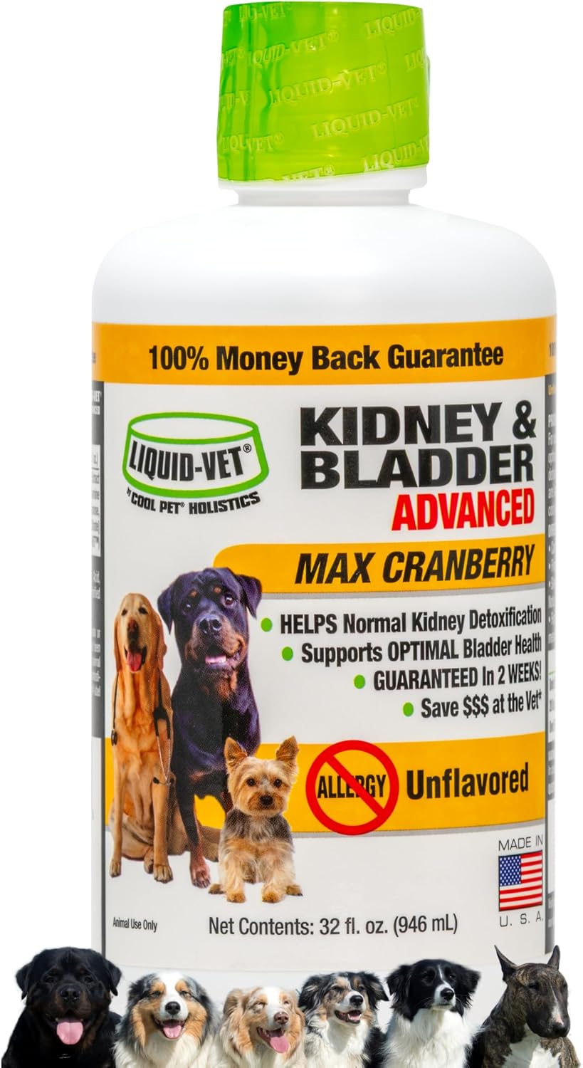 LIQUID-VET Fórmula Líquida para Perros con Arándano y D-Manosa - Apoyo Renal y Vesical