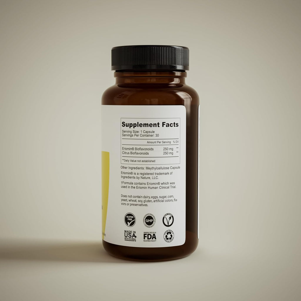 Preverio™ - Suplemento Premium de Flavonoides de Limón y Bioflavonoides Cítricos (Cápsulas, 30 Días)