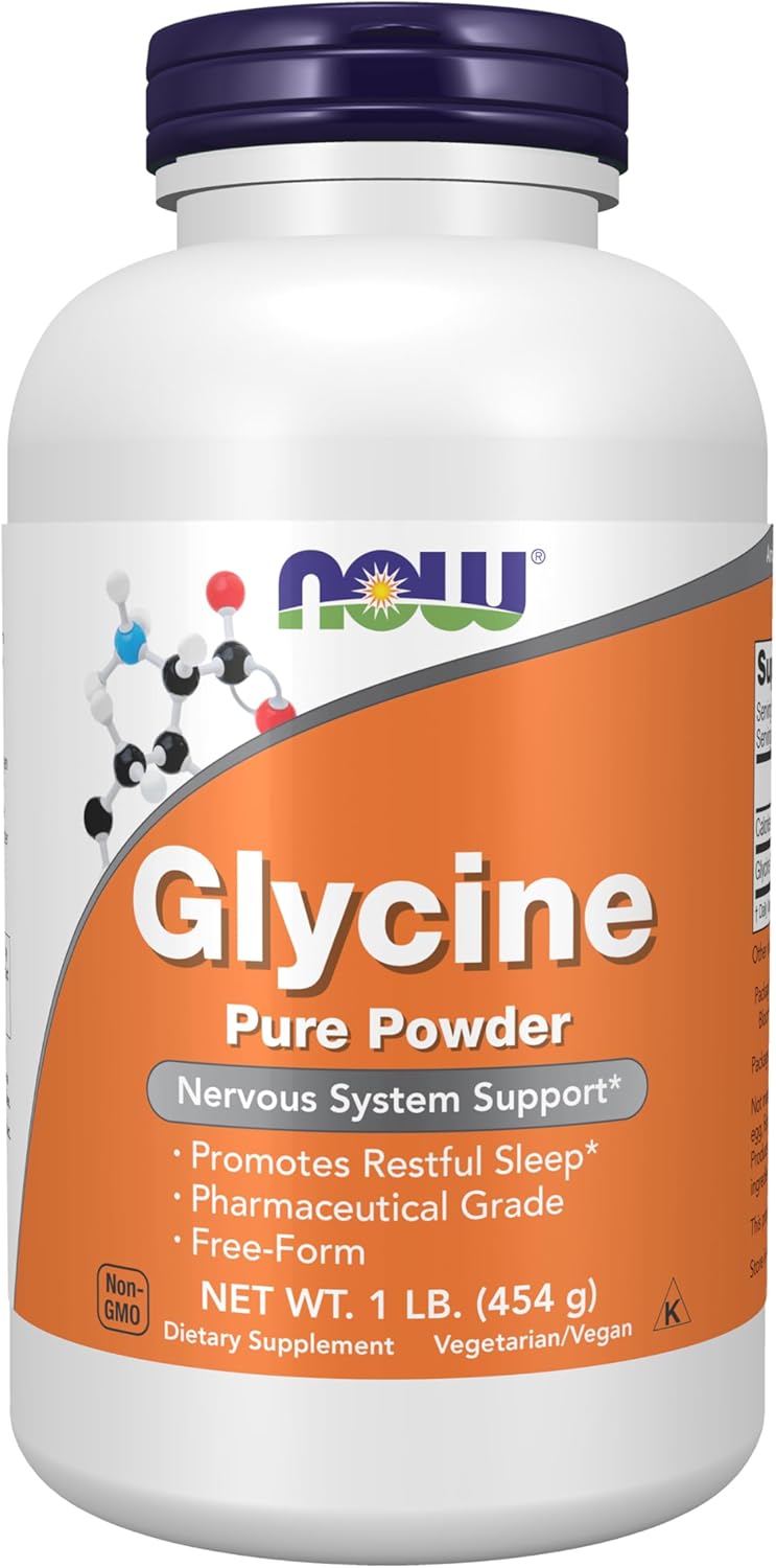 NOW Foods Glycine Pure Powder, 1 Libra (454 g)