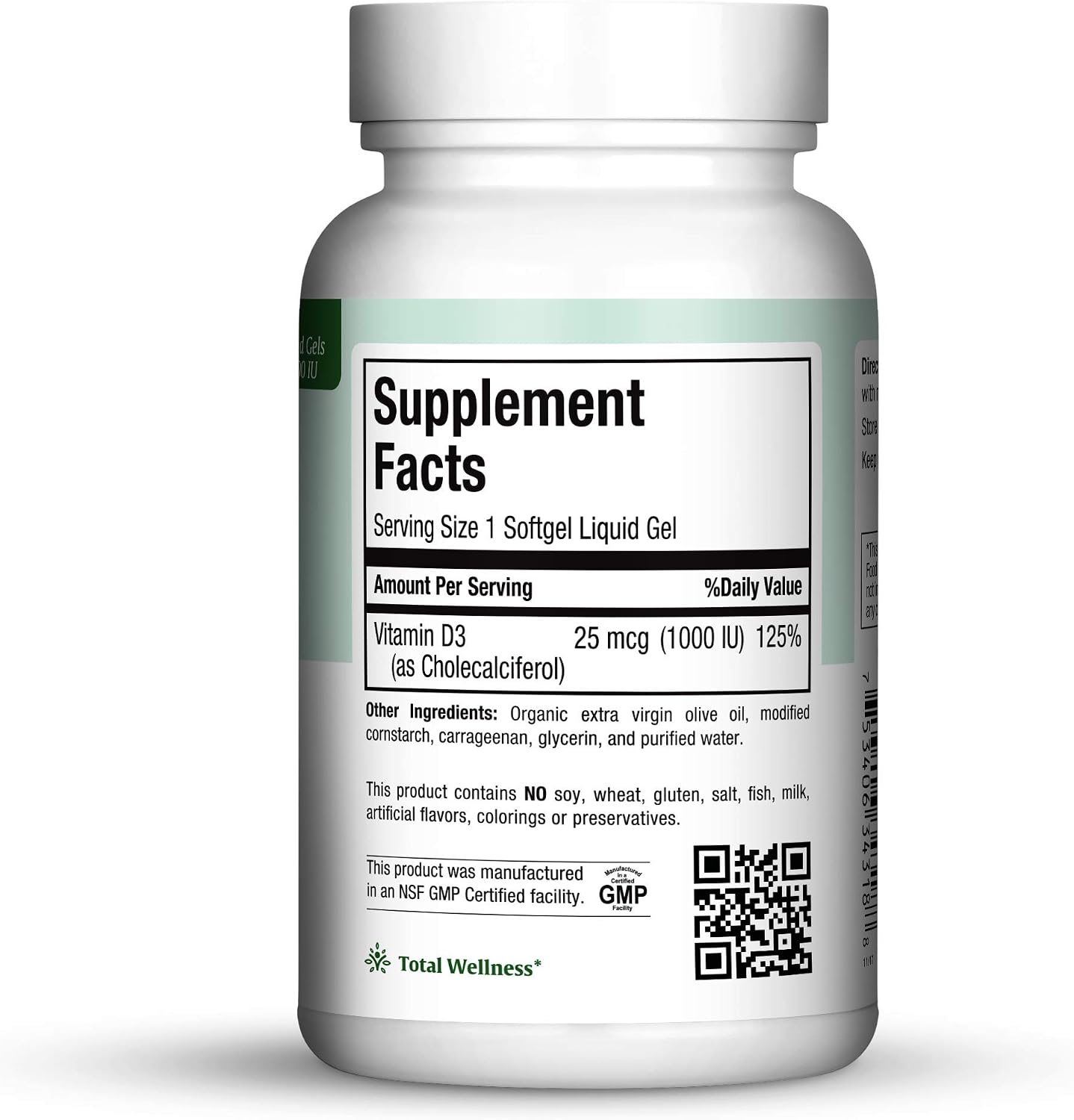 Maxi Health Vitamina D3 1000 UI - 180 Cápsulas Blandas