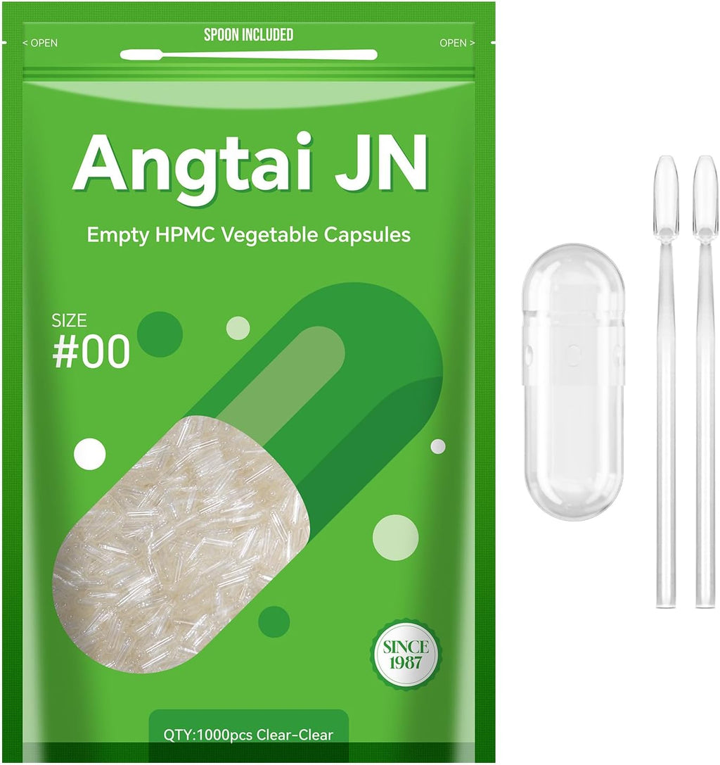 Cápsulas Vacías Veganas Tamaño 00 (1000 Unidades) - Angtai JN