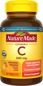 Nature Made Vitamin C Chewable 500 mg, 60 Tablets