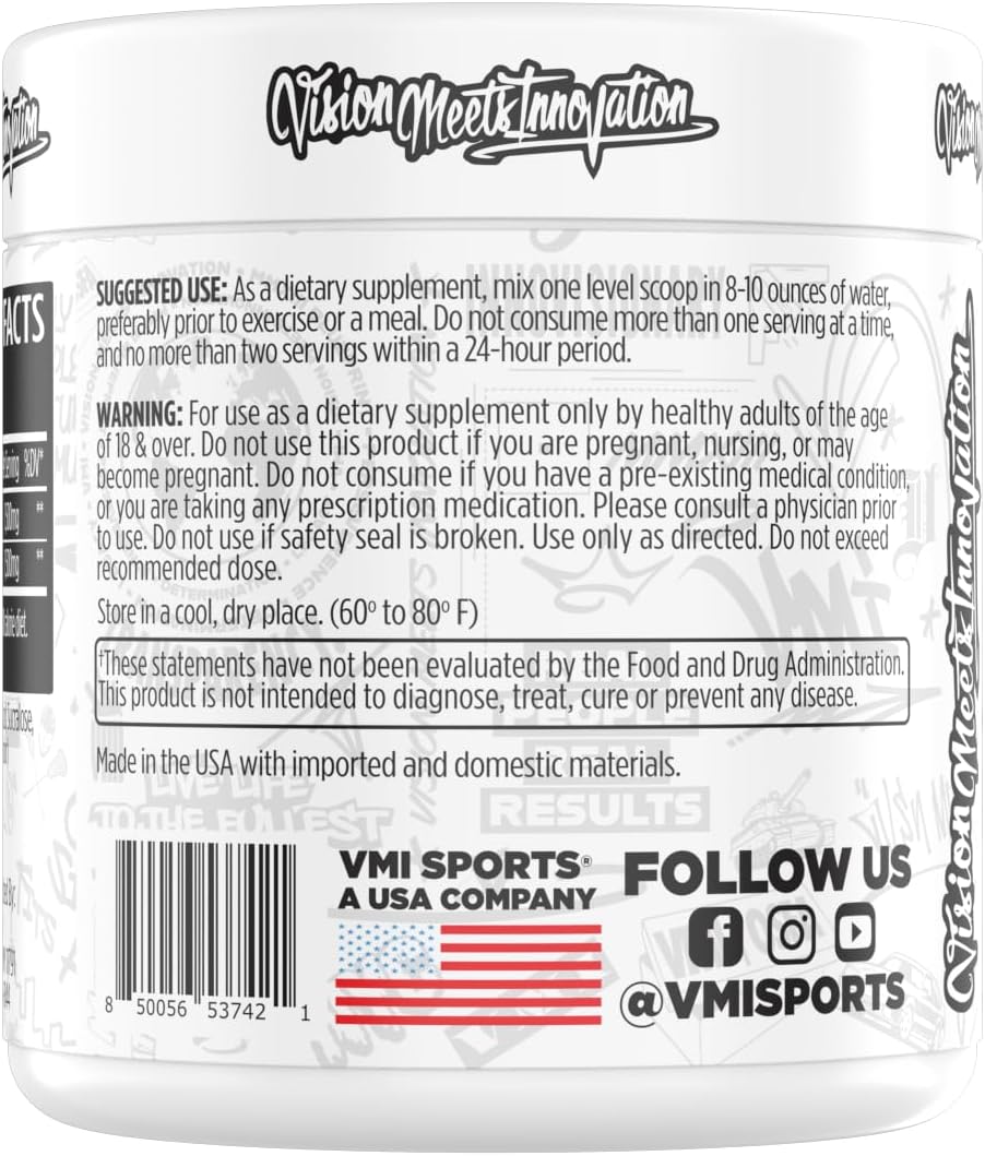 VMI Sports L-Carnitine 3000 en Polvo | 3000 mg de L-Carnitina | Sabor Cherry Lime | 30 Servicios
