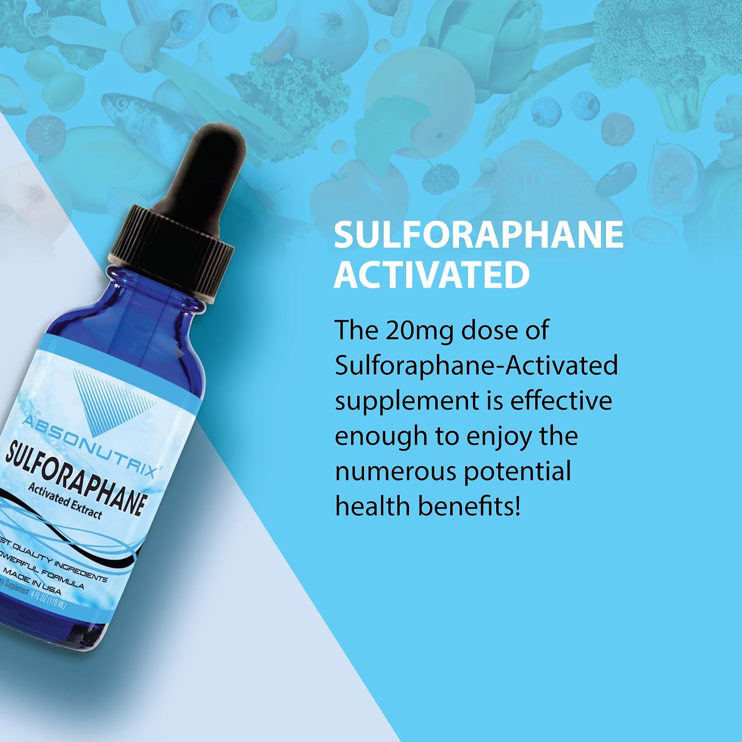 Absonutrix Sulforafano Activado y Estabilizado, 20 mg, 200 Servicios