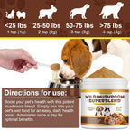 FANGCUN Polvo de Hongos para Perros y Gatos - Mezcla de 11 Setas, Sabor a Bacon, 120g