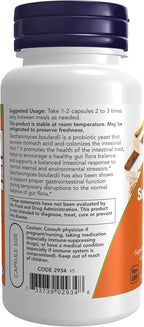NOW Foods Saccharomyces Boulardii, 60 cápsulas (Pack de 2)